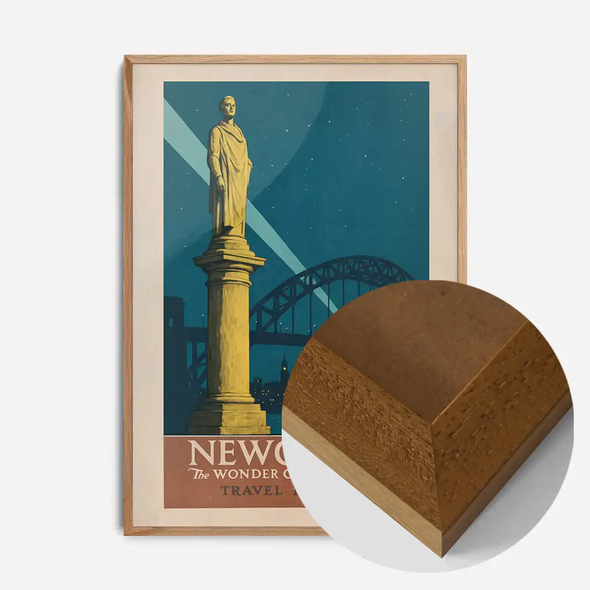 Newcastle Wonder City Monument Tourist Poster Print