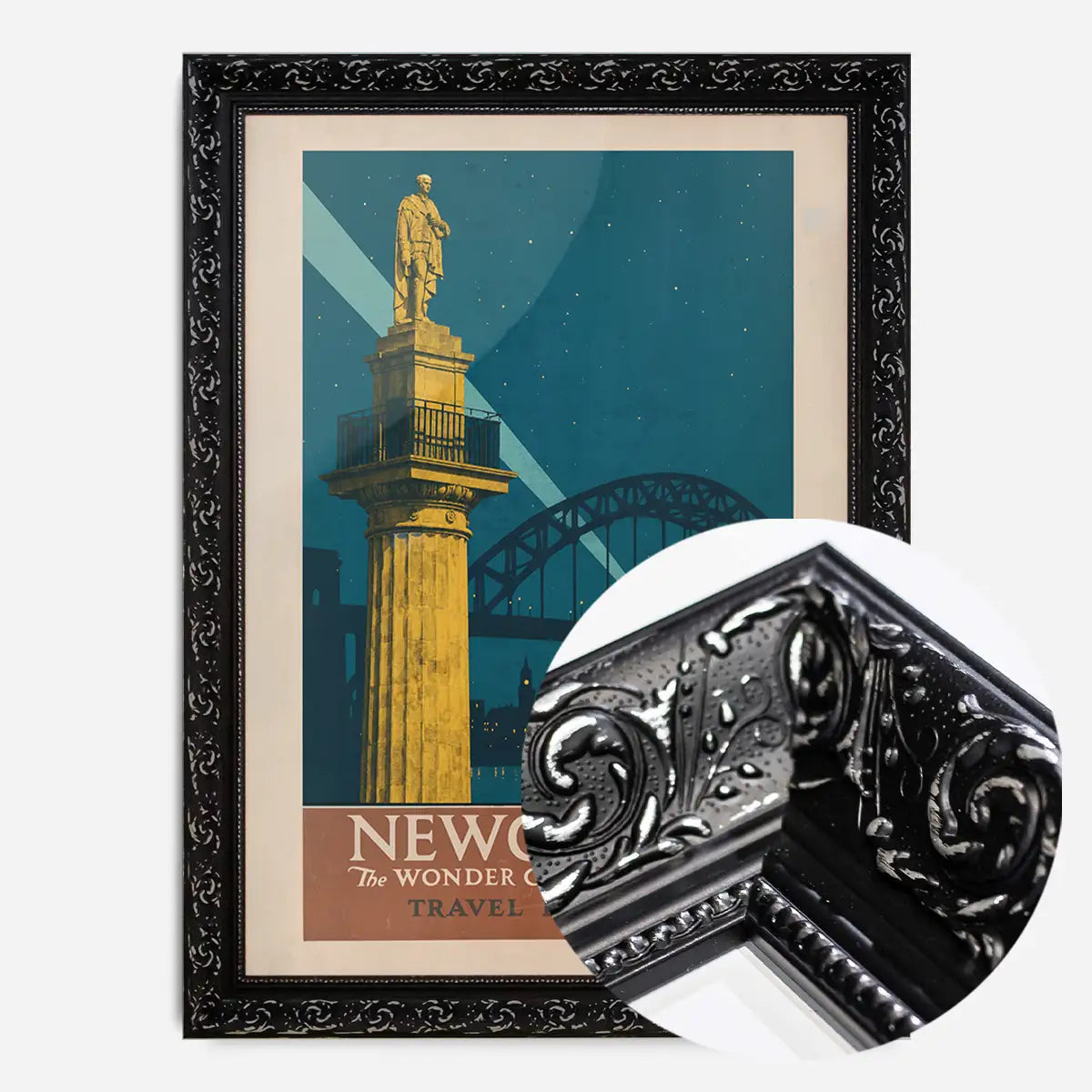 Newcastle Wonder City Monument Tourist Poster Print