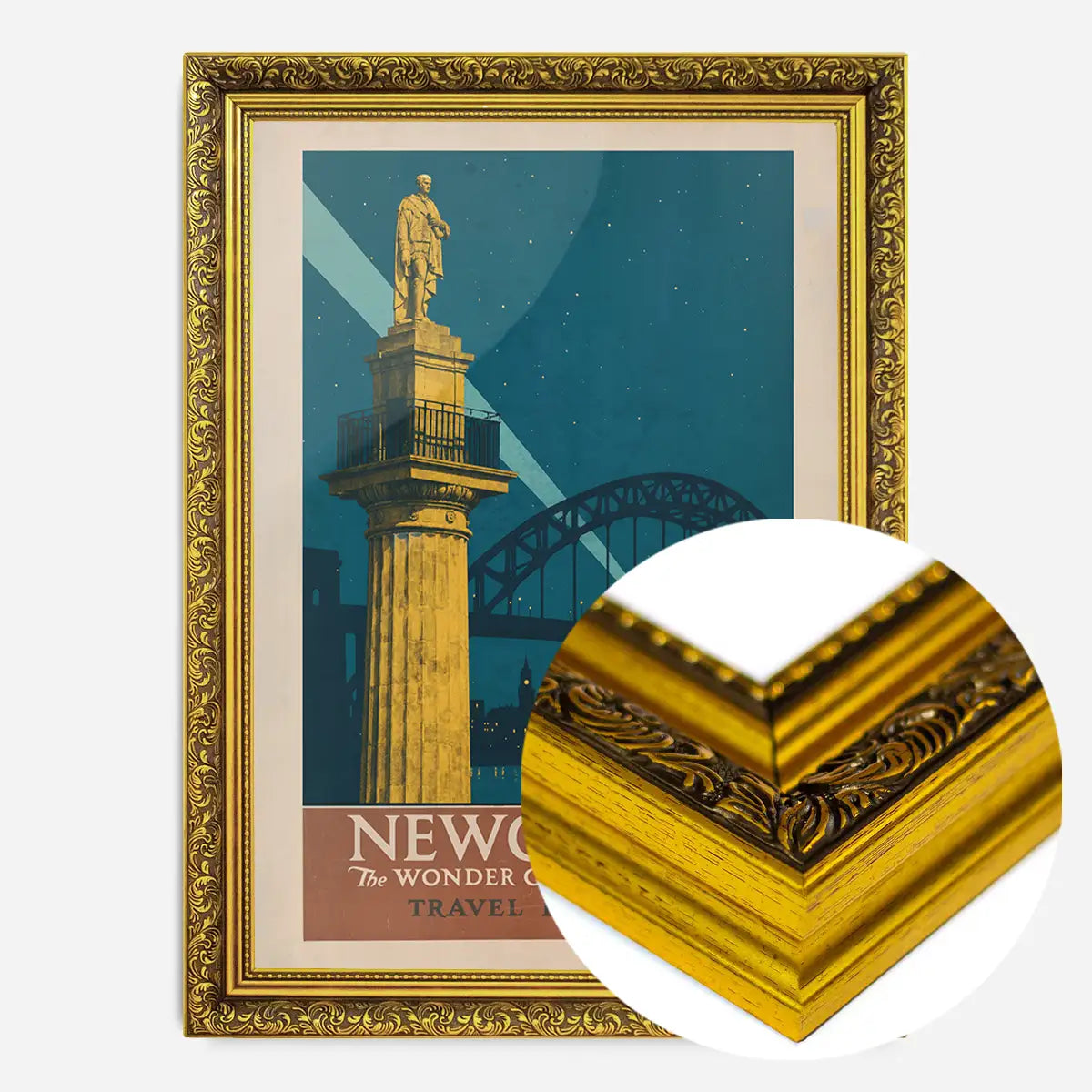 Newcastle Wonder City Monument Tourist Poster Print