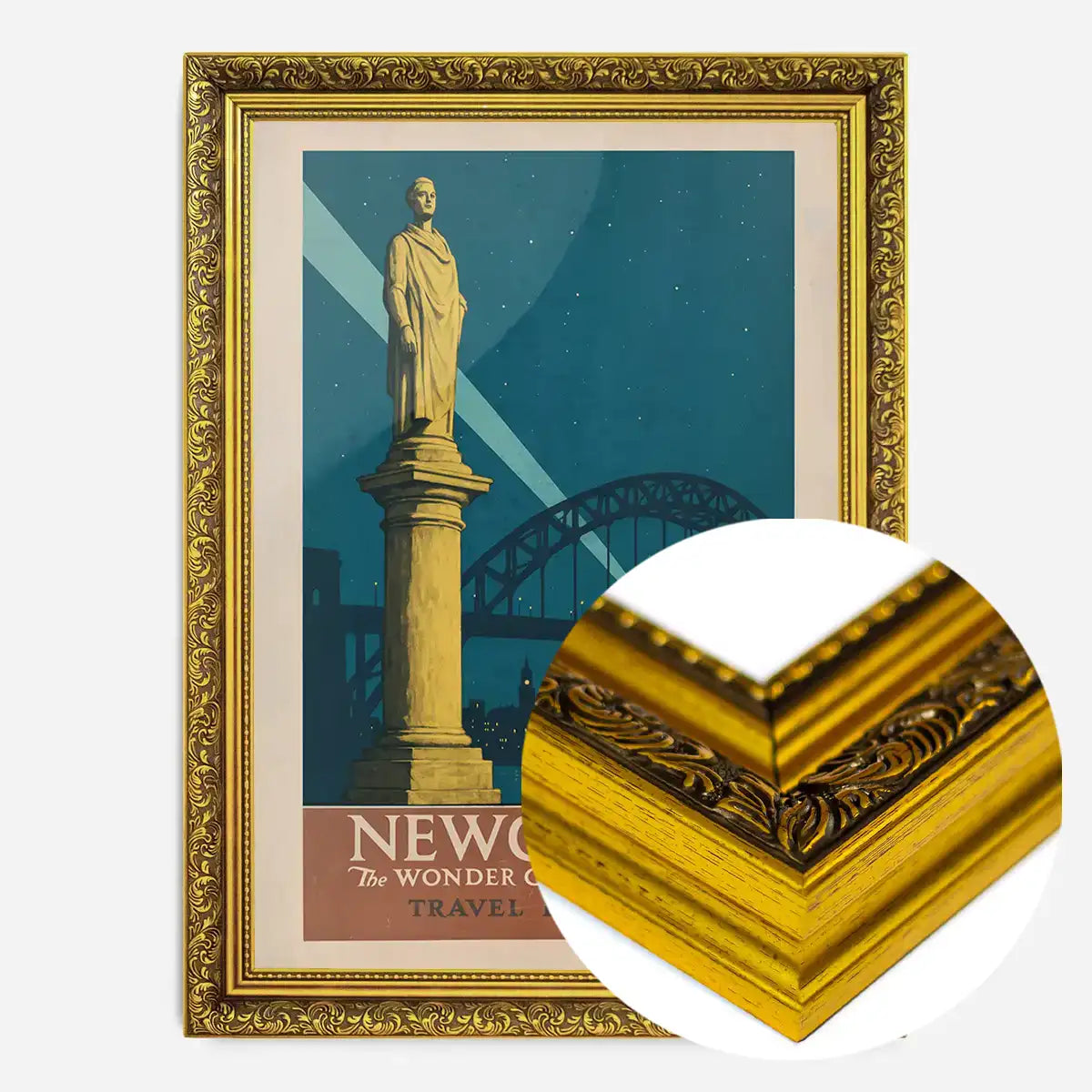 Newcastle Wonder City Monument Tourist Poster Print