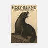 Holy Island Seal Vintage Style Poster Print