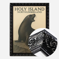 Holy Island Seal Vintage Style Poster Print