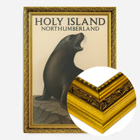 Holy Island Seal Vintage Style Poster Print
