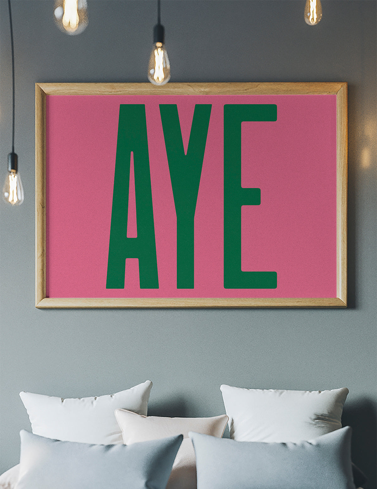 Aye Pink Typography Poster Print