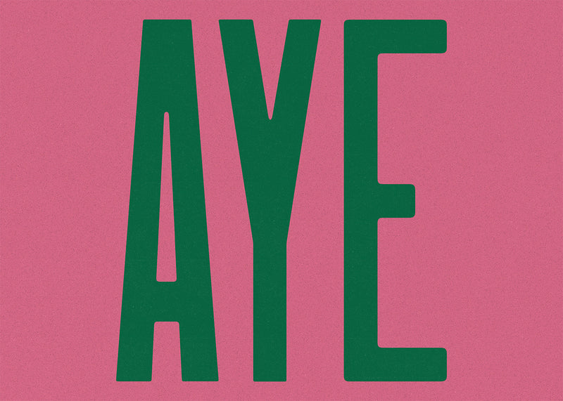 Aye Pink Typography Poster Print Free Gift!