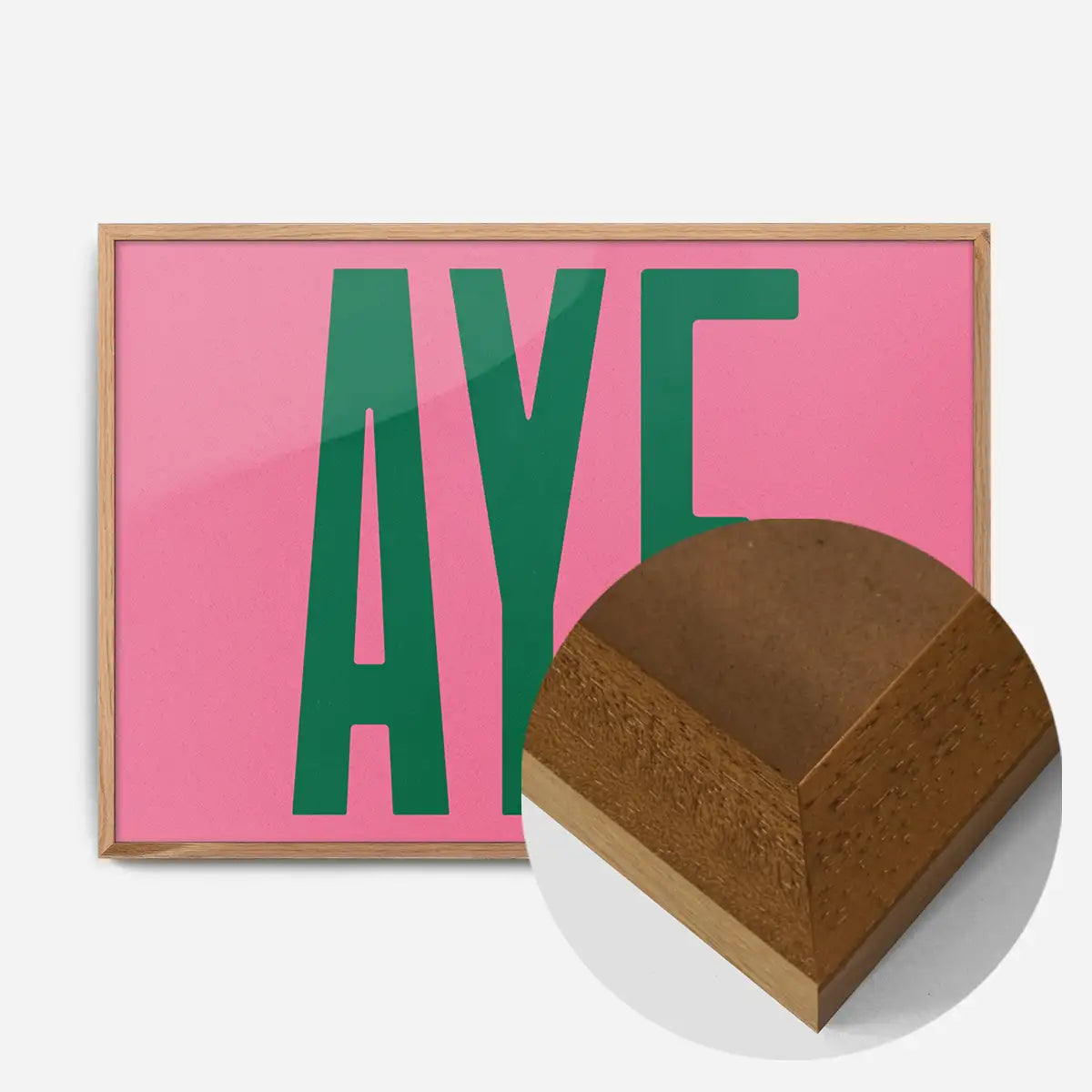 Aye Pink Typography Poster Print