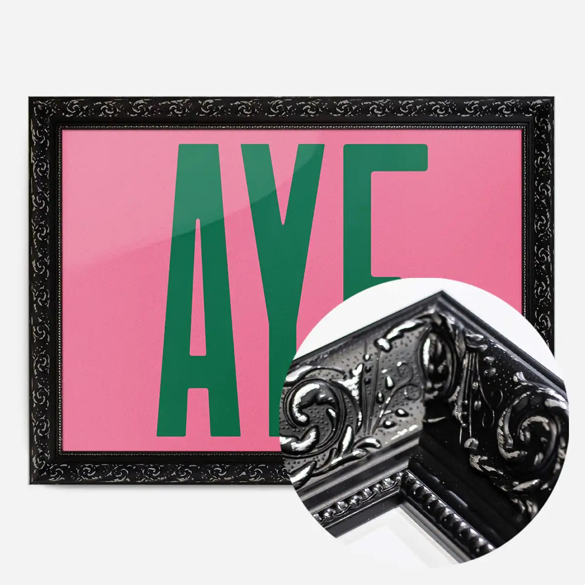 Aye Pink Typography Poster Print