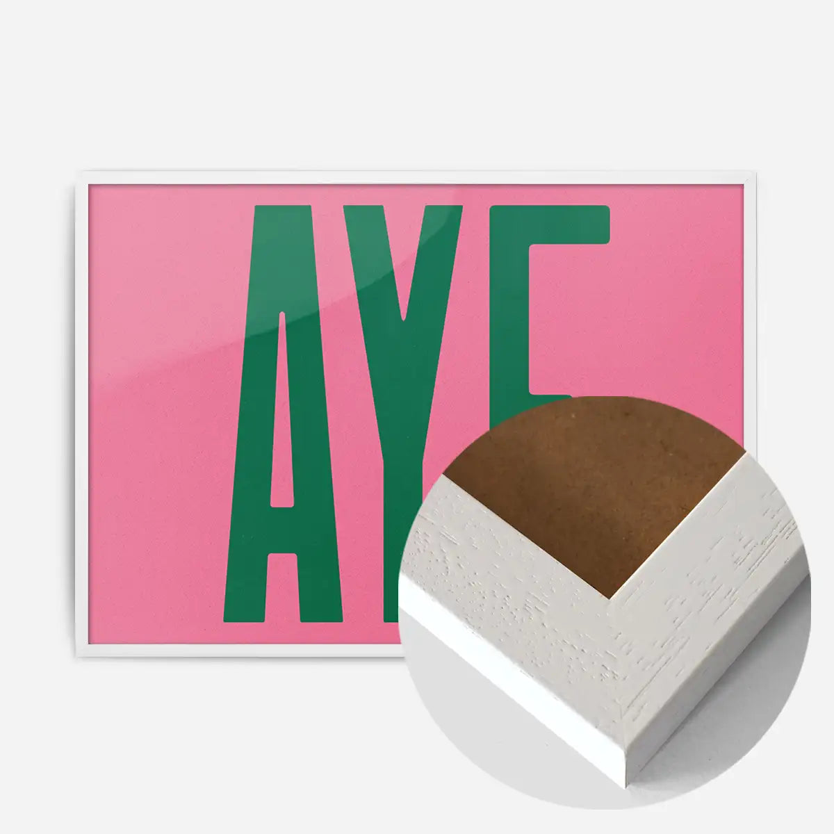 Aye Pink Typography Poster Print