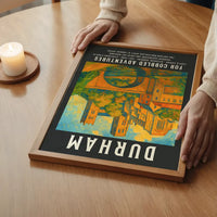 Vintage Railway Style Durham Tourist Poster Print