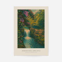 Jesmond Dene Japanese Woodblock Style Print