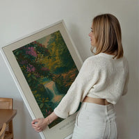 Jesmond Dene Japanese Woodblock Style Print
