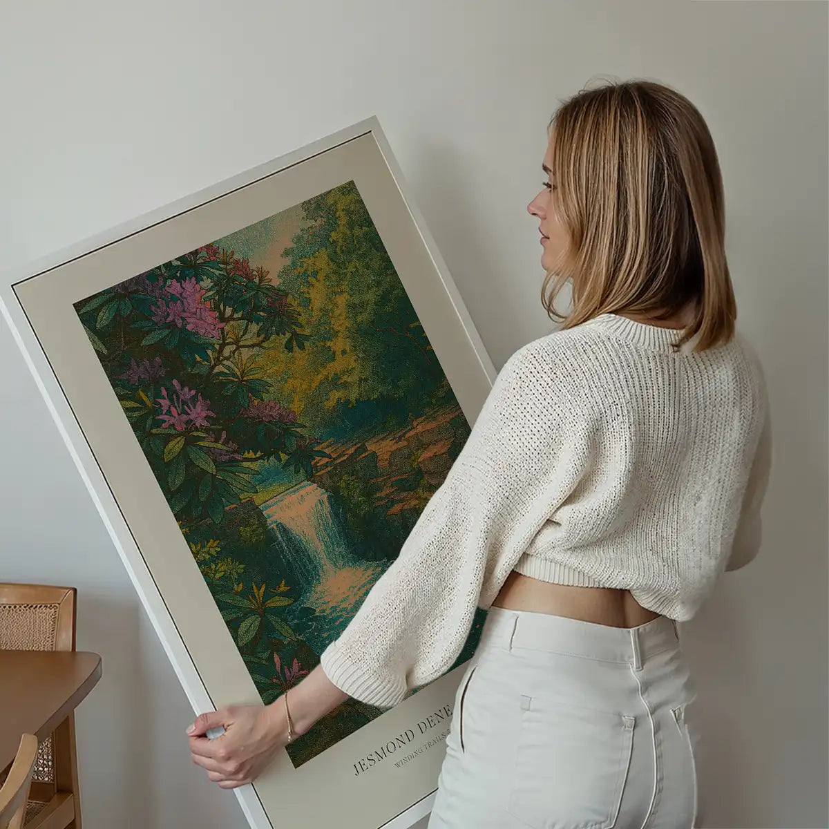 Jesmond Dene Japanese Woodblock Style Print