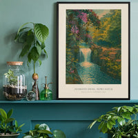 Jesmond Dene Japanese Woodblock Style Print