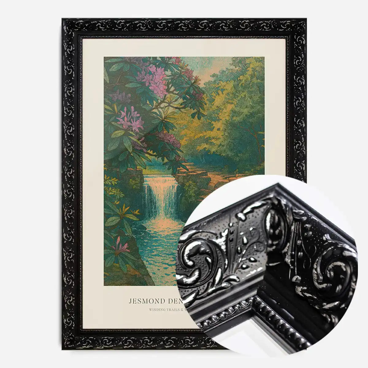 Newcastle Jesmond Dene Tourist Style Poster Print