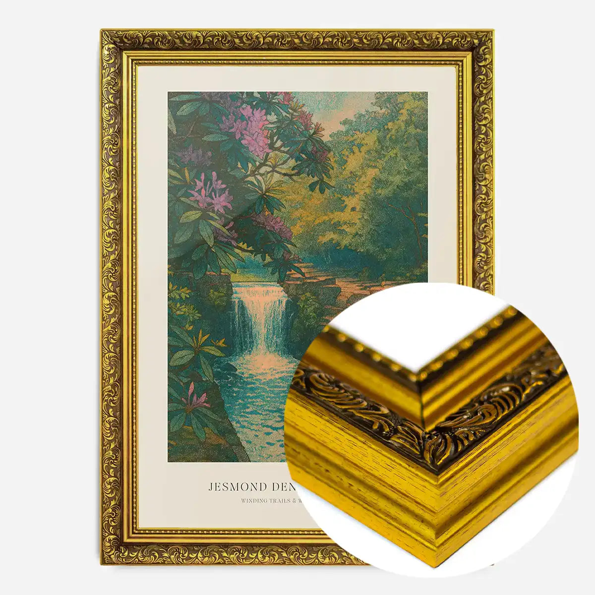 Newcastle Jesmond Dene Tourist Style Poster Print