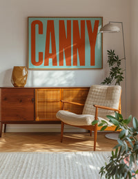 Canny Typography Quote Print - Orange