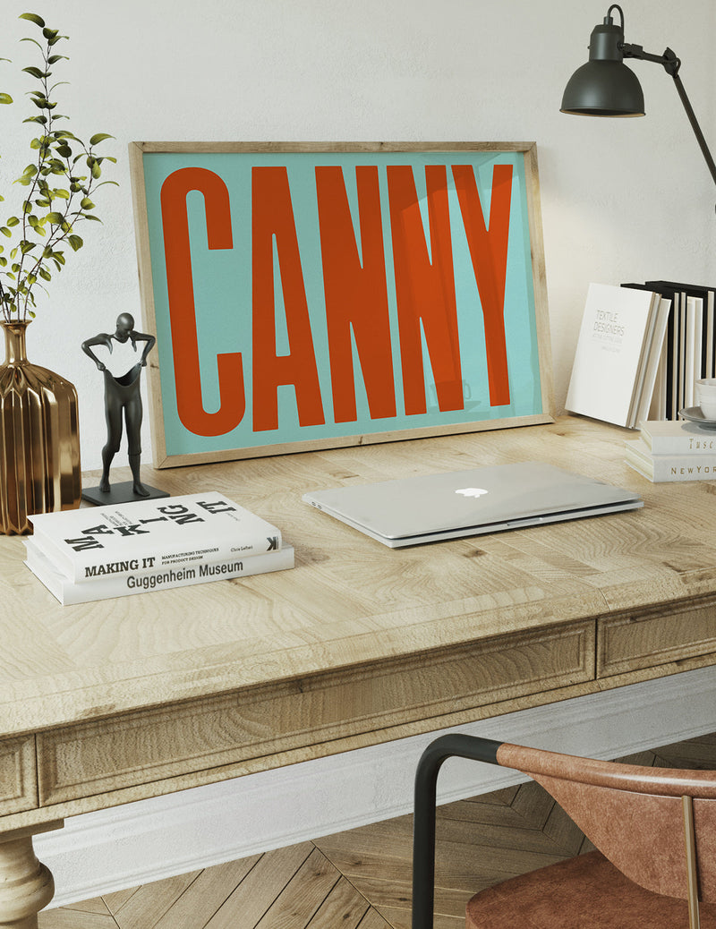 Canny Typography Quote Print - Orange