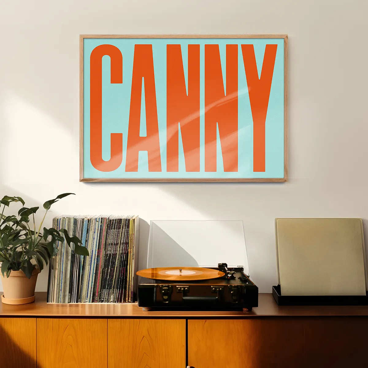 Canny Typography Quote Print - Orange
