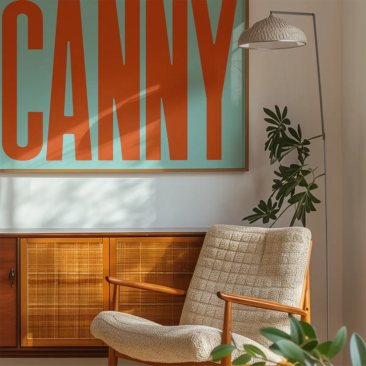 Canny Typography Quote Print - Orange