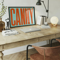Canny Typography Quote Print - Orange