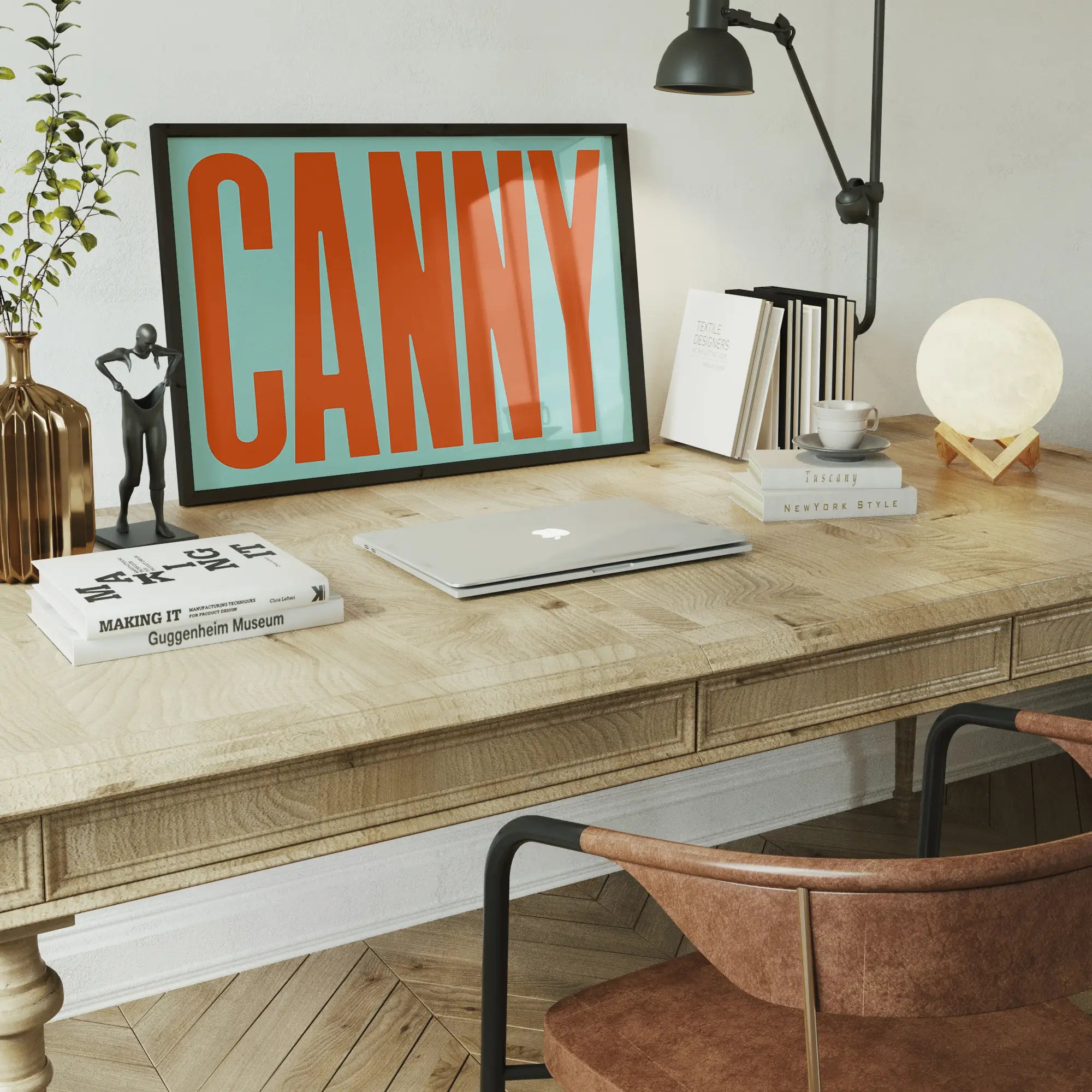 Canny Typography Quote Print - Orange