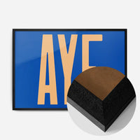 Aye Typography Quote Print - Peach