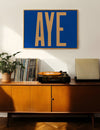Aye Typography Quote Print - Peach