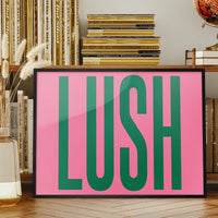 Lush Typography Newcastle Poster Print