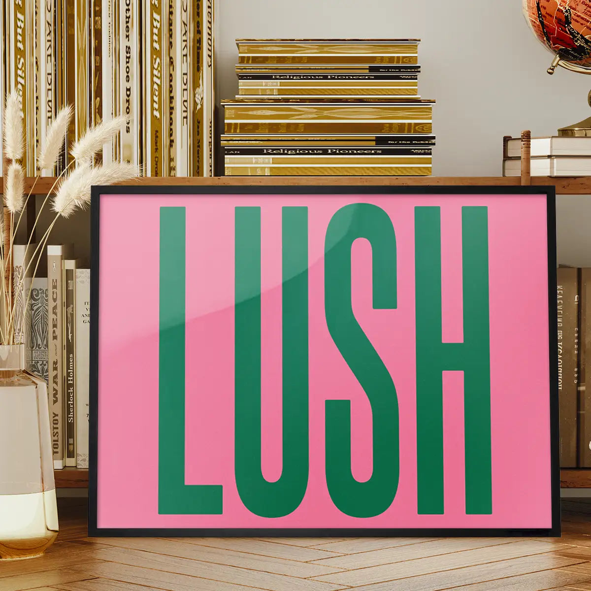 Lush Typography Newcastle Poster Print