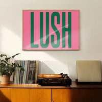 Lush Typography Newcastle Poster Print