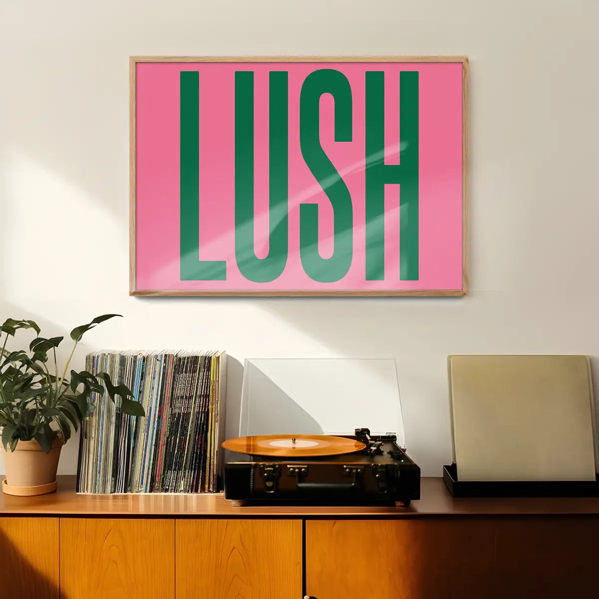 Lush Typography Newcastle Poster Print
