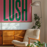 Lush Typography Newcastle Poster Print