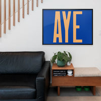 Aye Typography Quote Print - Peach