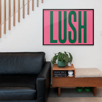 Lush Typography Newcastle Poster Print