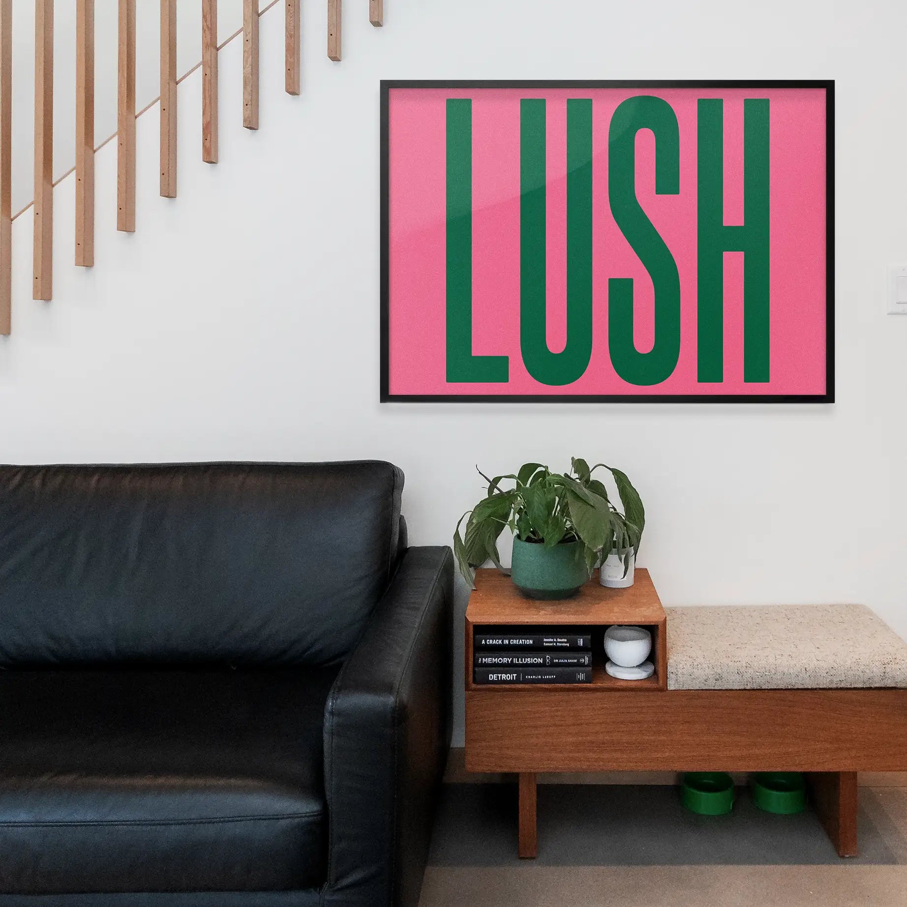 Lush Typography Newcastle Poster Print
