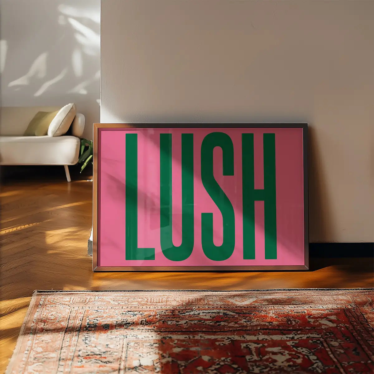 Lush Typography Newcastle Poster Print