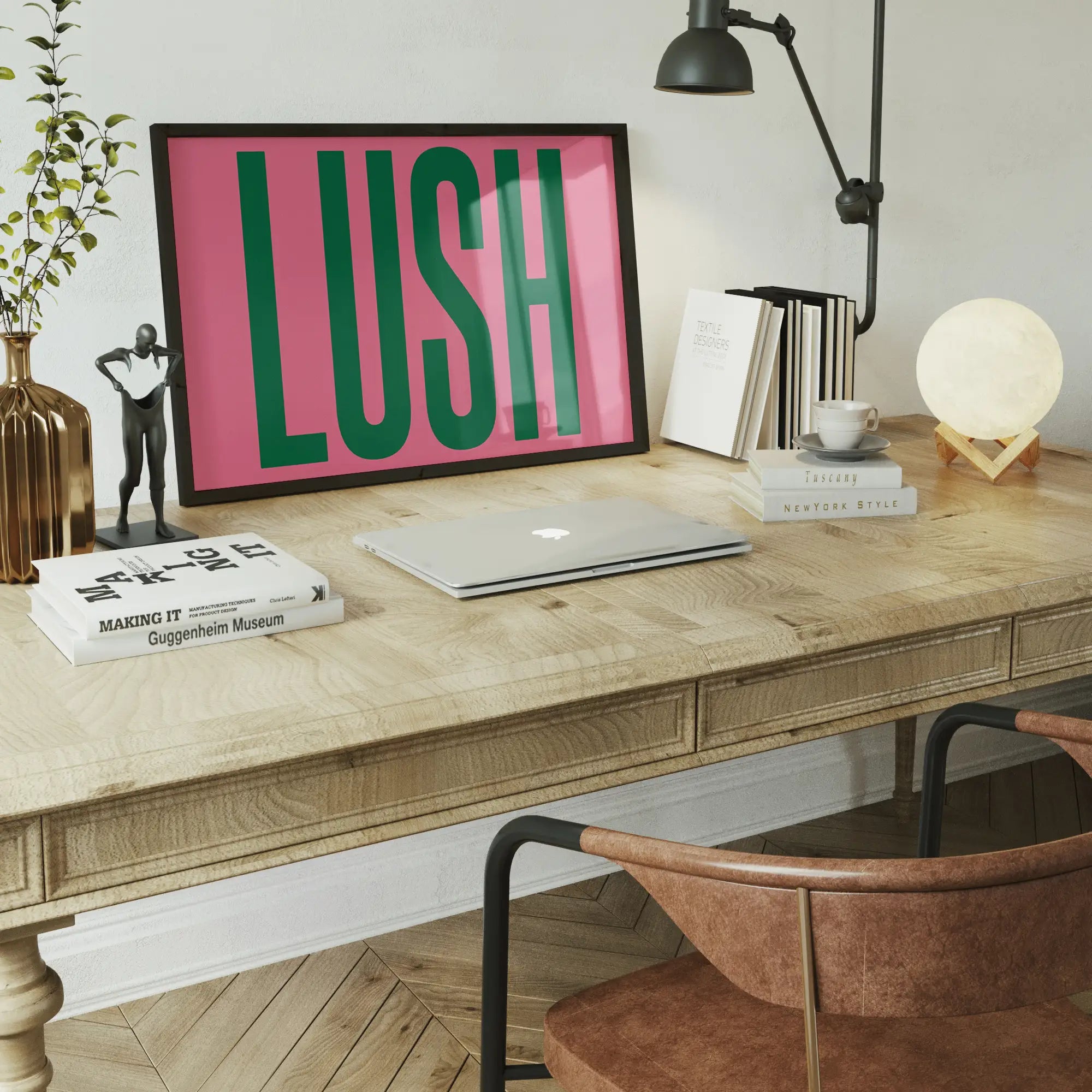 Lush Typography Newcastle Poster Print