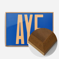 Aye Typography Quote Print - Peach