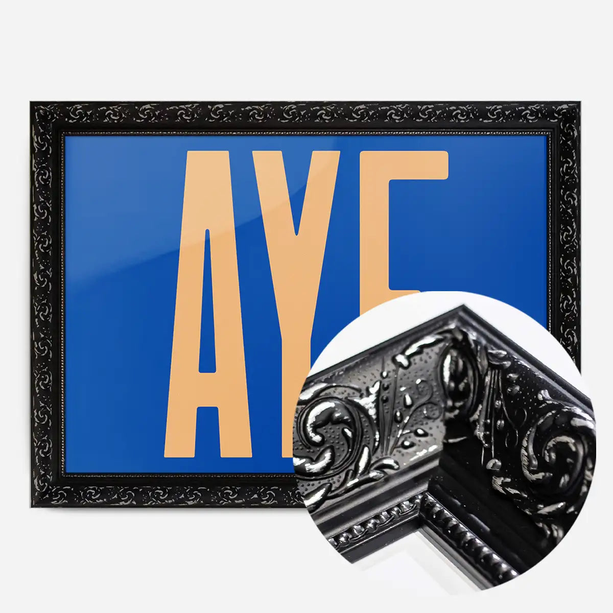 Aye Typography Quote Print - Peach