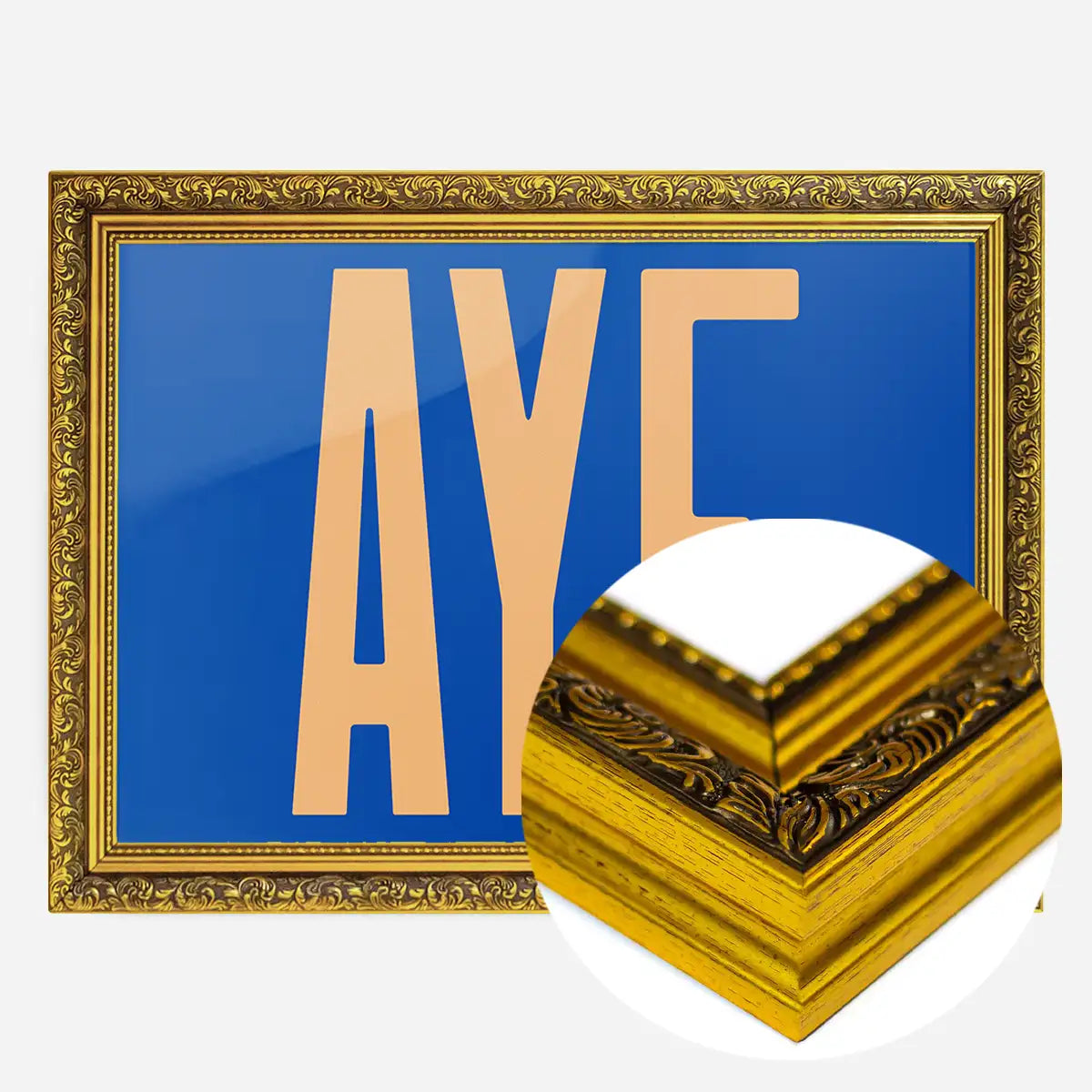 Aye Typography Quote Print - Peach