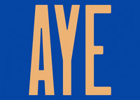 Aye Typography Quote Print - Peach