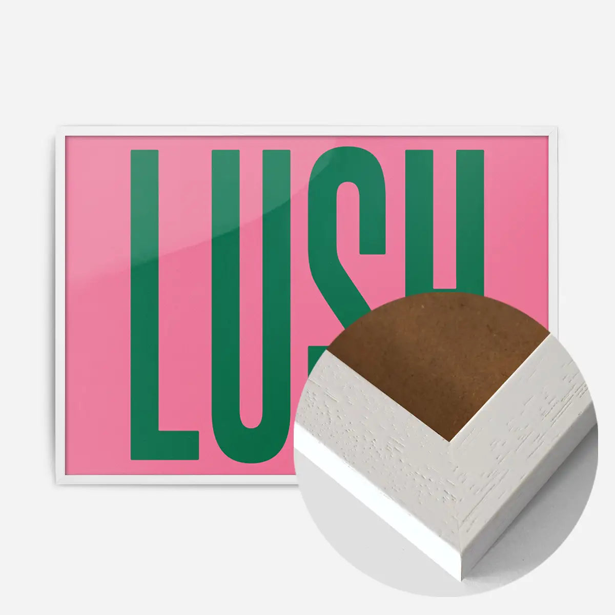 Lush Typography Newcastle Poster Print