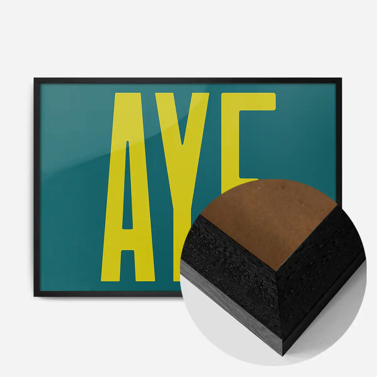 Aye Typography Quote Print - Lime Green