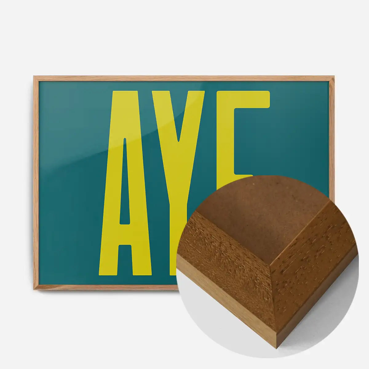 Aye Typography Quote Print - Lime Green