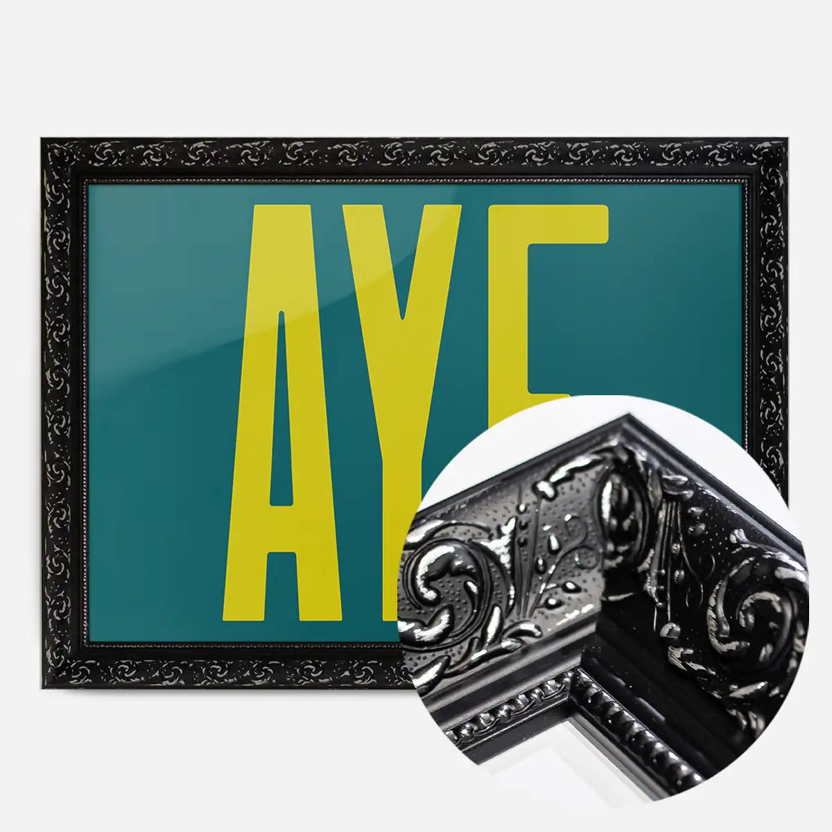 Aye Typography Quote Print - Lime Green