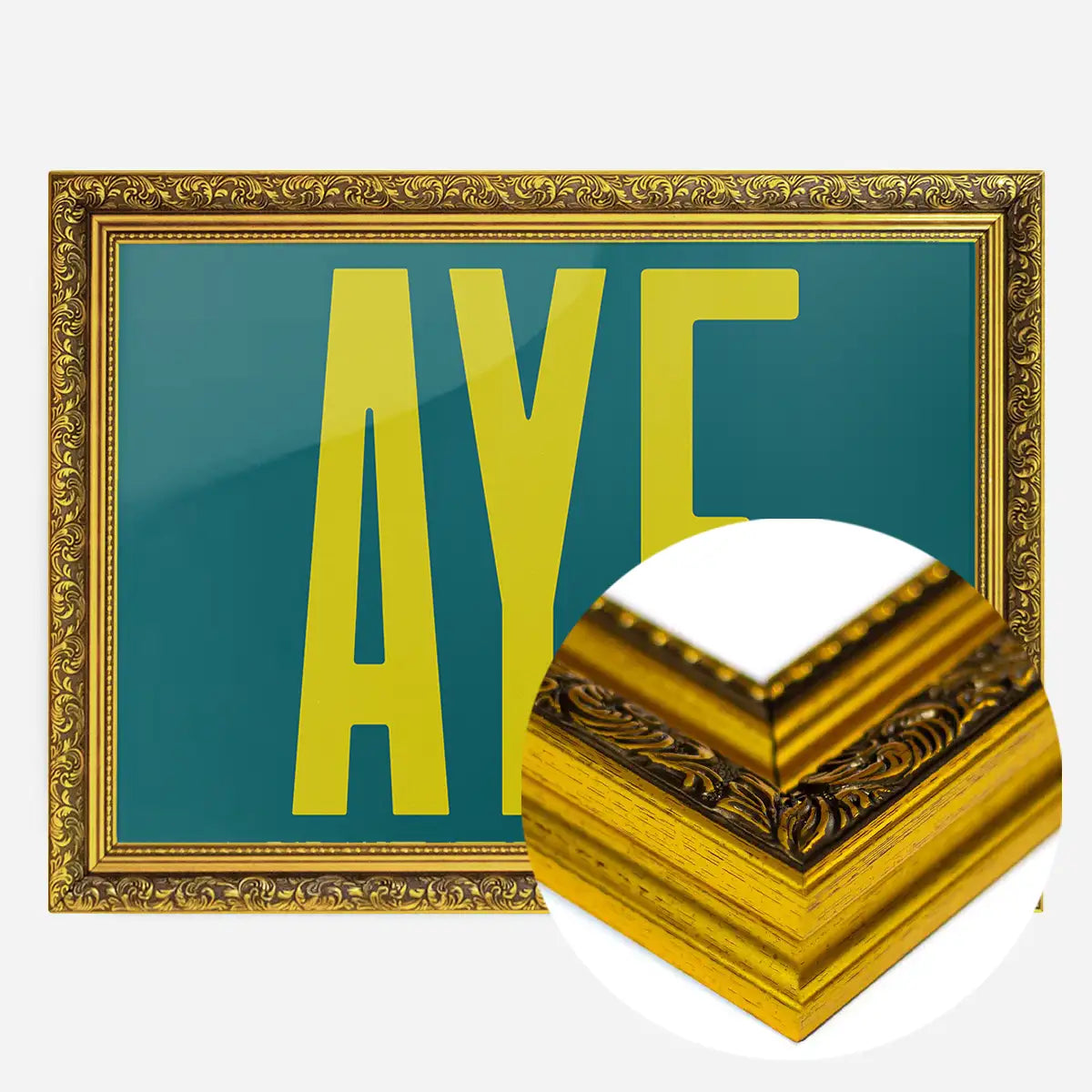 Aye Typography Quote Print - Lime Green