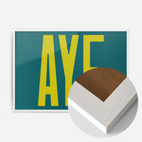 Aye Typography Quote Print - Lime Green