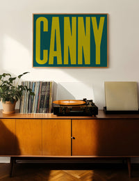Canny Typography Quote Print - Lime Green