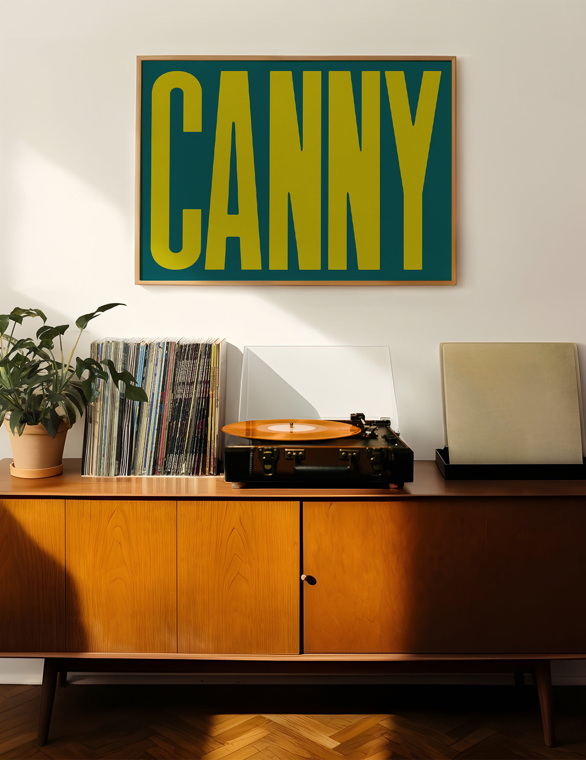 Canny Typography Quote Print - Lime Green