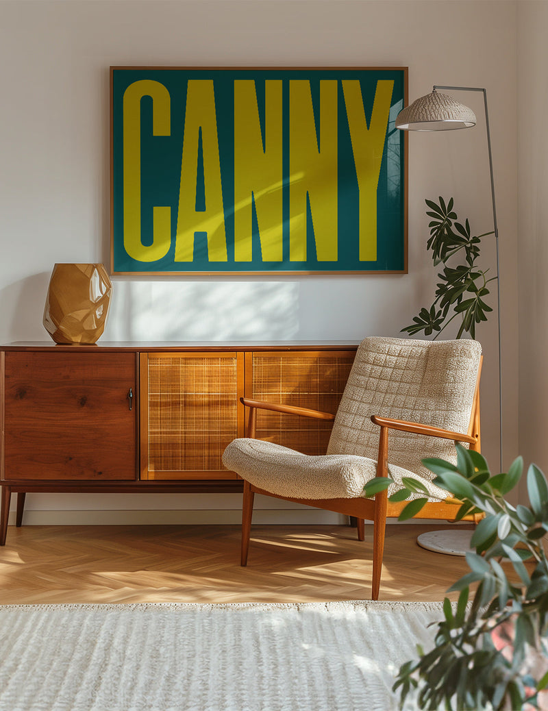 Canny Typography Quote Print - Lime Green